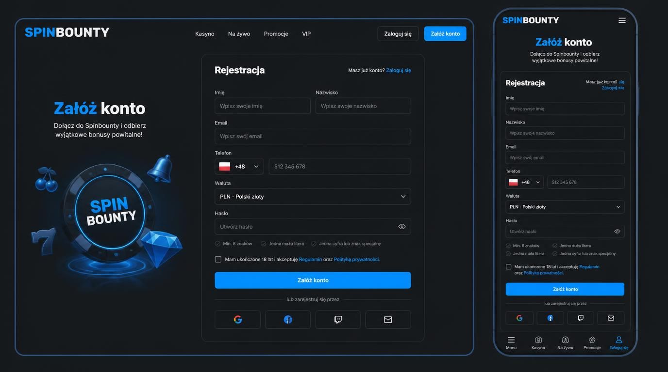 forma rejestracji online z formularzem w języku polskim